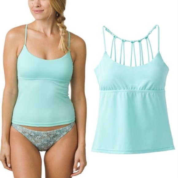 Prana Merrow Tankini Swim Top Size XS - Teal - Picture 3 of 7
